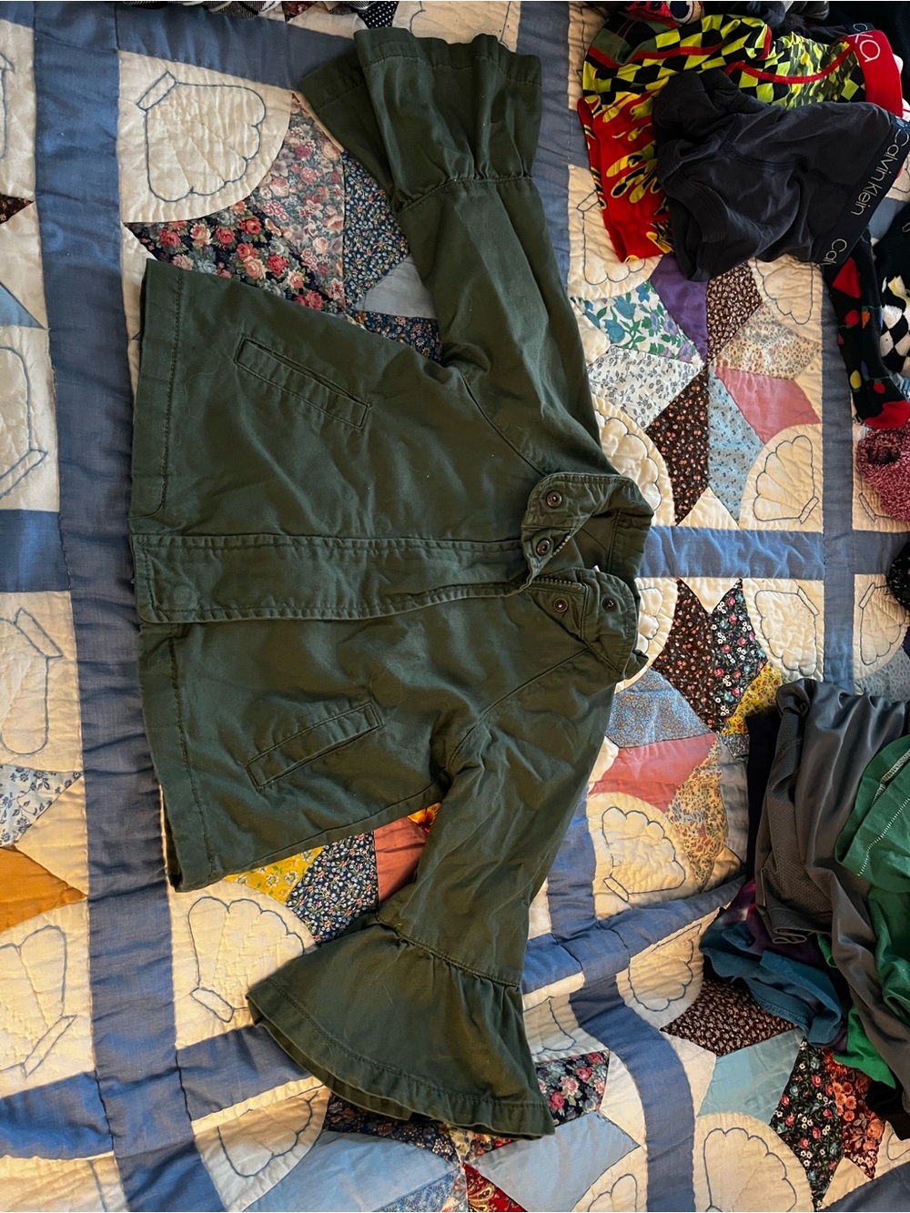 Crazy 8 Olive Green Jacket with Snap Front